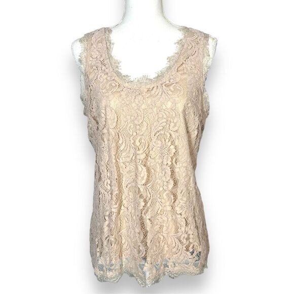 Adiva Blush Lace Tanktop L - Picture 1 of 5